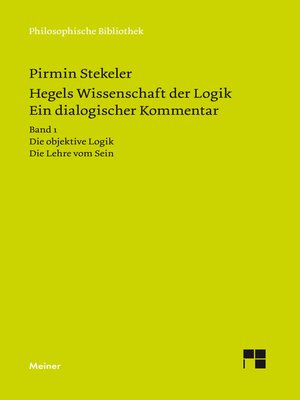 cover image of Hegels Wissenschaft der Logik. Ein dialogischer Kommentar. Band 1